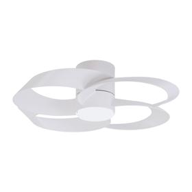 M8705  Rose 24W LED Dimmable Ceiling Light & Fan, Remote Controlled, White